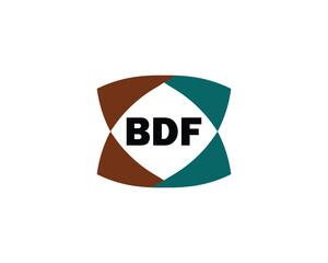 BDF logo design vector template. BDF logo design.