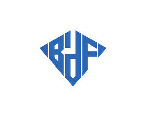 BDF logo design vector template. BDF logo design.