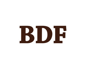 BDF logo design vector template. BDF logo design.