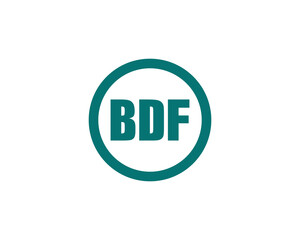 BDF logo design vector template. BDF logo design.