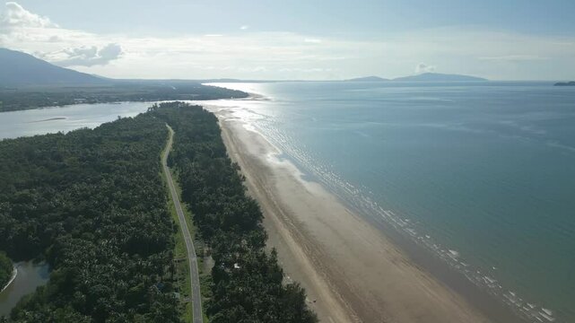 Beautiful Ariel Summer View At pugu Beach semata,Lundu Sarawak