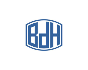 BDH Logo design vector template. BDH logo design.