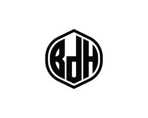 BDH Logo design vector template. BDH logo design.