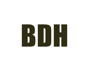 BDH Logo design vector template. BDH logo design.