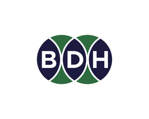 BDH Logo design vector template. BDH logo design.