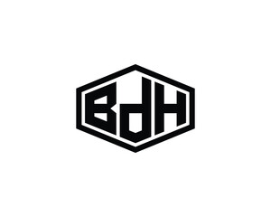 BDH Logo design vector template. BDH logo design.