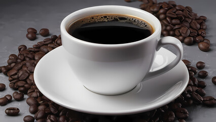Fototapeta premium A Cup of Black Coffee