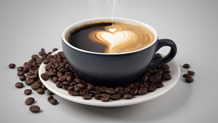 Fototapeta premium A Cup of Black Coffee