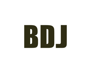 BDJ logo design vector template. BDJ logo design.
