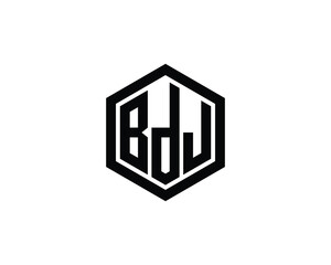 BDJ logo design vector template. BDJ logo design.