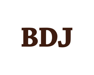 BDJ logo design vector template. BDJ logo design.