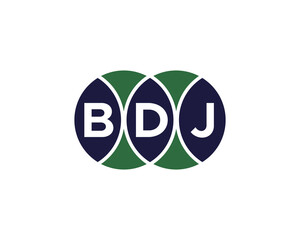 BDJ logo design vector template. BDJ logo design.