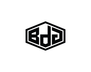 BDJ logo design vector template. BDJ logo design.