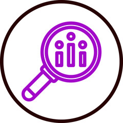 Forecast Analytics Vector Line Purple Circle black