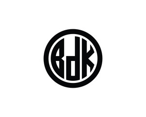 BDK Logo design vector template. BDK logo design.