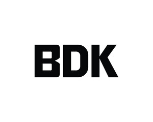 BDK Logo design vector template. BDK logo design.