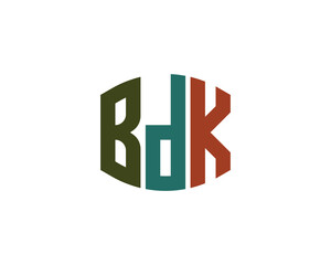 BDK Logo design vector template. BDK logo design.