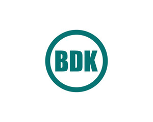 BDK Logo design vector template. BDK logo design.