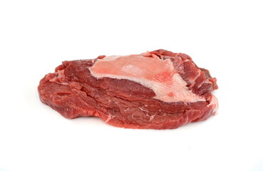 Fresh raw beef isolated on white