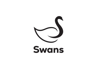 Swan creative animal logo design
