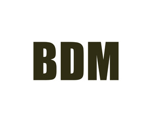BDM logo design vector template. BDM logo design.