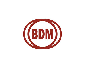 BDM logo design vector template. BDM logo design.