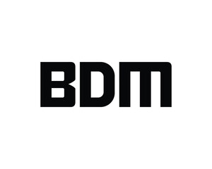 BDM logo design vector template. BDM logo design.