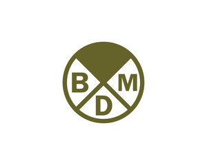 BDM logo design vector template. BDM logo design.