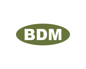 BDM logo design vector template. BDM logo design.