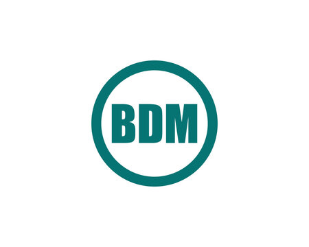 BDM logo design vector template. BDM logo design.