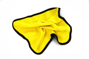 Microfiber cleaning towel isolated on white background