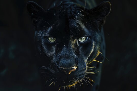 Front view of Panther on dark background.