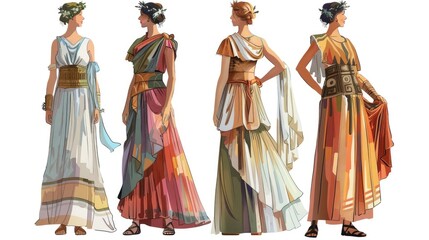 Composition dress in Greek style