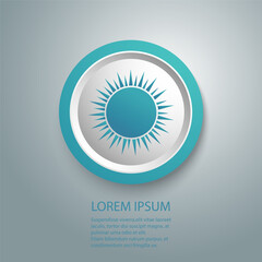 Sun icon. Modern weather icon. Flat vector symbols