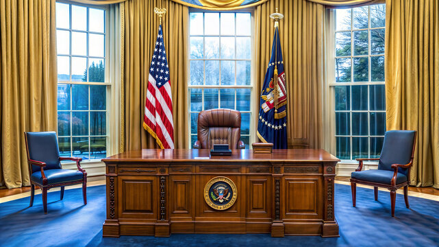 Secretary desk of the office of the president of the United States of America presidential room