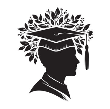 recommend clip art: graduation Cap silhouette vector