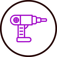 Sanding Machine Vector Line Purple Circle black