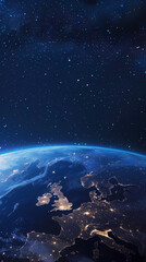 Wide view of Earth from space