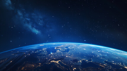 Obraz premium Wide view of Earth from space