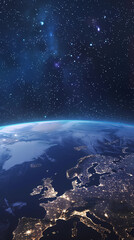 Fototapeta premium Wide view of Earth from space