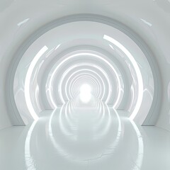 Obraz premium Futuristic Journey Through High-Tech Corridor