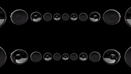 Disco club party audio speaker CG 3D illustration