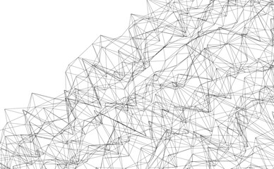 Fototapeta premium Architectural drawing. Geometric background