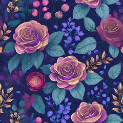 seamless pattern with roses