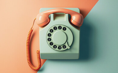 Old Telephone with rotary dial