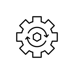 Engineer recovery outline icons, minimalist vector illustration ,simple transparent graphic element .Isolated on white background