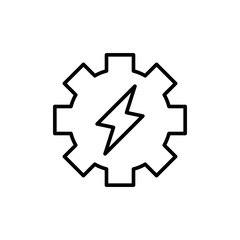 Electrical engineering outline icons, minimalist vector illustration ,simple transparent graphic element .Isolated on white background