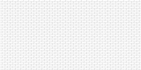 White brick wall texture seamless vector illustration, Abstract white brick wall texture for pattern background. wide panorama picture.