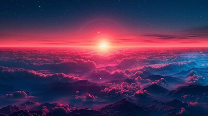 Landscape scenes with natural beauty and panoramic views bring the outdoors into any project perfect for nature-inspired and picturesque designs Background Illustration, Bright color tones, ,