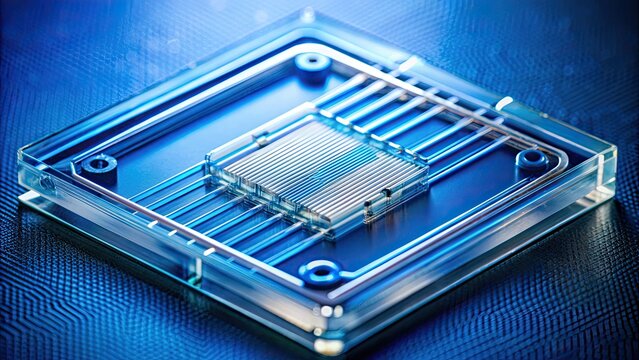 Microfluidic chip with intricate channels for manipulating tiny volumes of fluids
